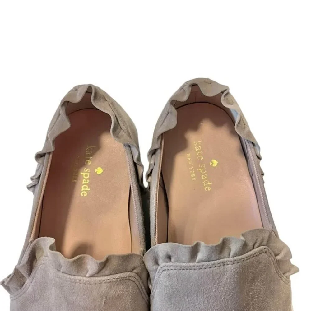Kate Spade Suede Scalloped Detail Slip On Sneakers Shoes Women’s size 9.5